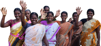 Women waving